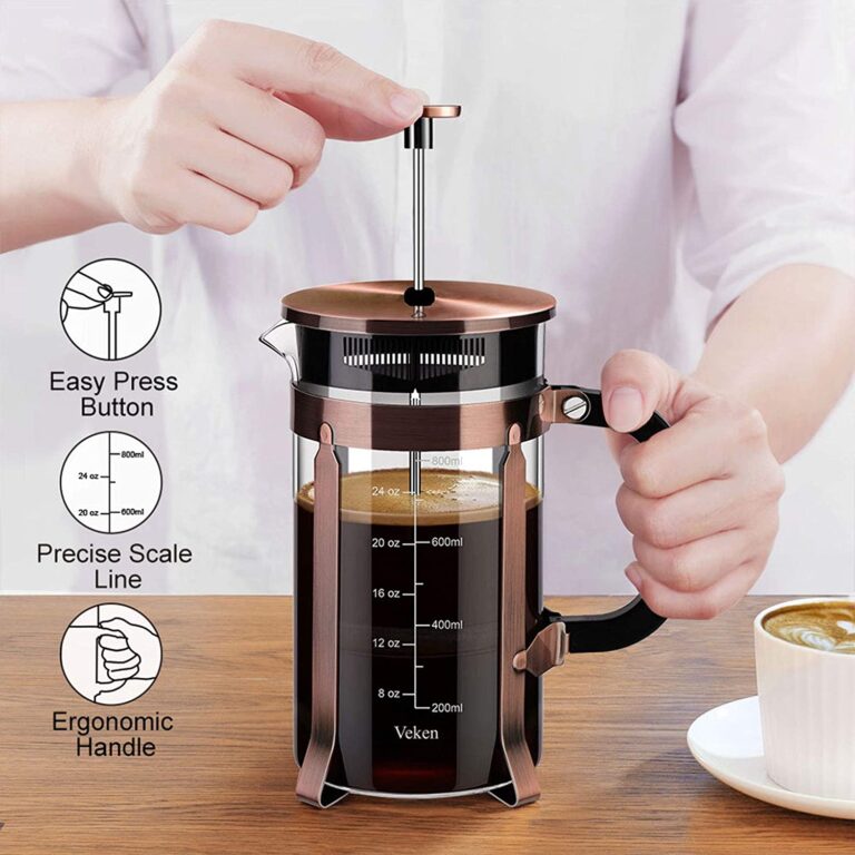 Veken French Press Coffee Maker (34 oz) Karl The Fog Coffee
