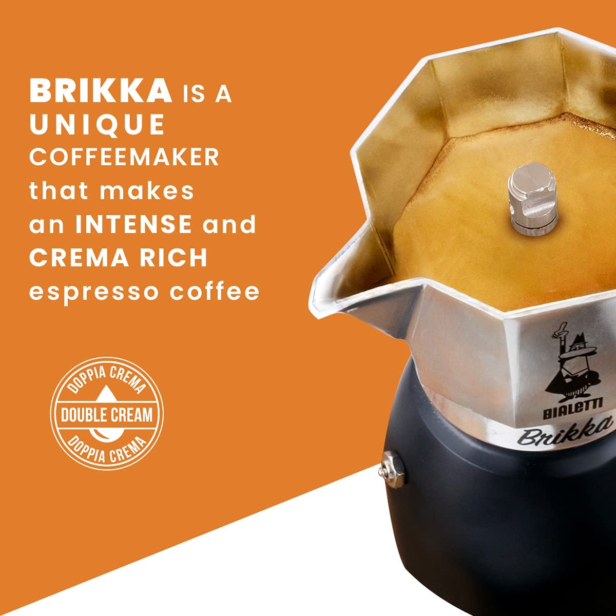 Bialetti Brikka, Moka Pot, Only Stovetop Coffee Maker 4 Cups (5,7